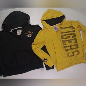 MISSOURI TIGERS FULL ZIP & MIZZOU PULLOVER HOODIES       Size M-L  ☆ 2 for$20